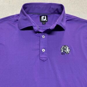 FootJoy FJ Men's M‎ Polo Performance Golf Shirt Purple Connoquenessing Club